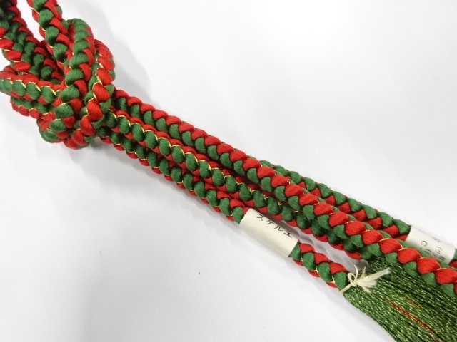 JAPANESE KIMONO / UNUSED HAND-TIED OBIJIME